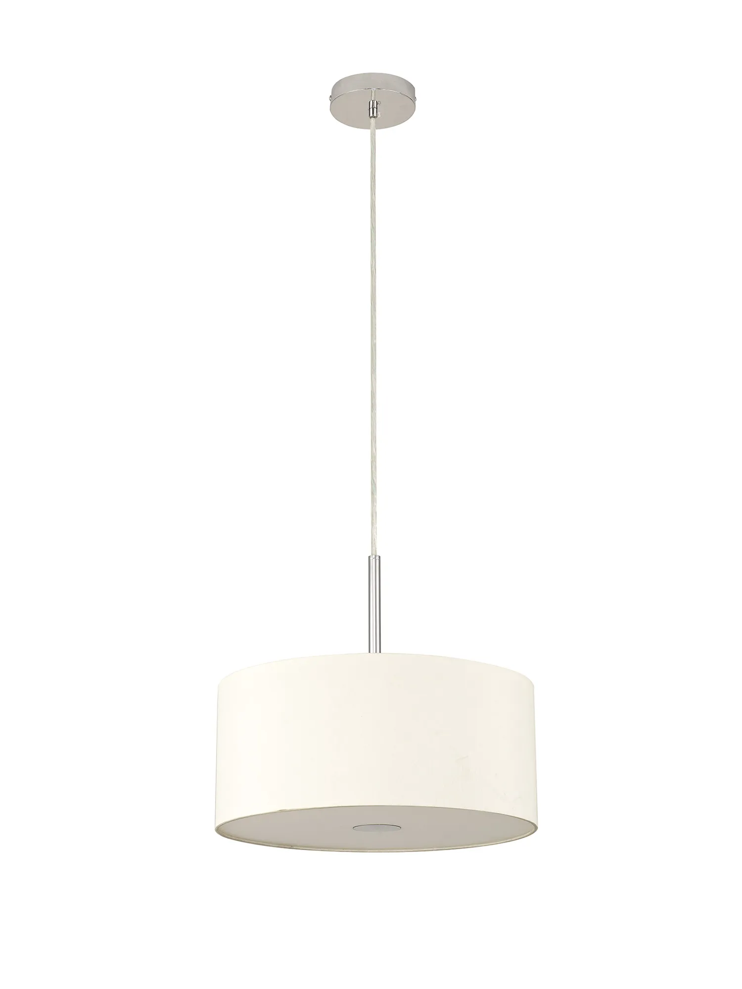 Baymont 40cm Pendant 1 Light Polished Chrome, Ivory Pearl, Frosted Diffuser DK0135  Deco Baymont CH IV